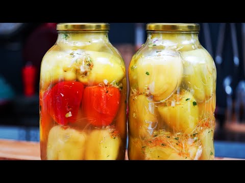 Видео: Фаршированный перец с капустой🌶️Заготовки на зиму🌶️Перец с капустой в банке на зиму| Паул Константин
