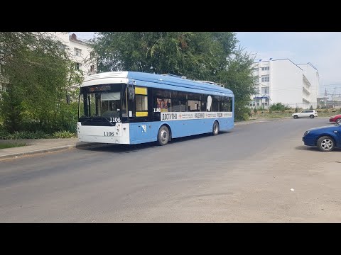 Видео: Севастопольский Троллейбус на Тролза 5265.03 Мегаполис б. Камышовая-б.Казачья 15 августа 2022г.