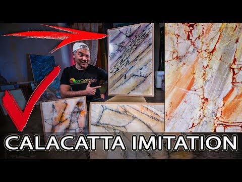 Видео: Такую Венецианку Вы Ещё Не Видели -Calacatta Viola Imitation Creama Bianco Stucco Veneziano Wowcolor