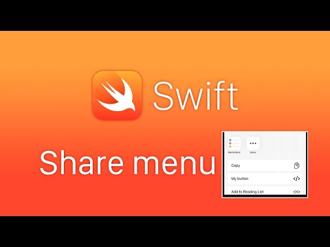 Видео: Share image Swift, Share меню, меню поделиться - UIActivityViewController