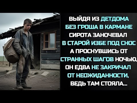 Видео: Выйдя из детского дома без гроша в кармане, сирота заночевал в старой избе под снос. А проснувшись..