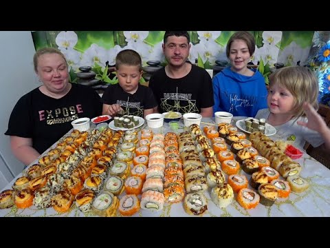 Видео: роллы🔥, мега вкусный мукбанг🤤