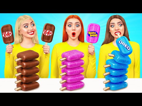 Видео: Едим Без рук vs Одной рукой vs Двумя руками Челлендж | Битвы с едой от Bubba DO Challenge