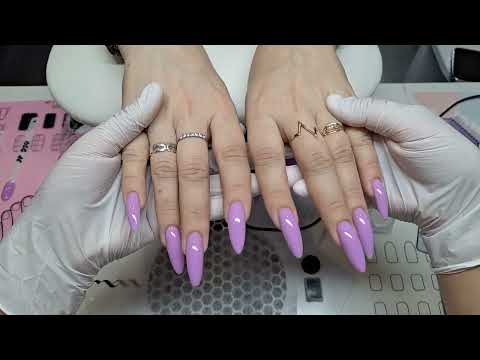 Видео: Коррекция длинных ногтей/цветной гель в работе/втирка #nails #длинныеногти #втирка#nailart