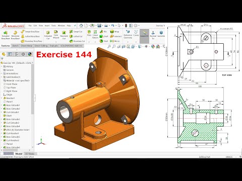 Видео: Учебное пособие Solidworks Advanced. Упражнение 144