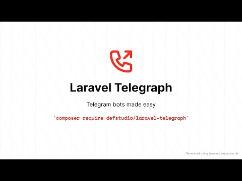 Видео: Работа Telegram Bot на Laravel с использованием DefStudio Telegraph