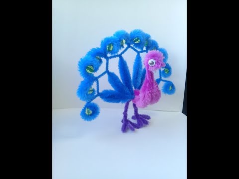 Видео: Павлин из пушистой проволоки