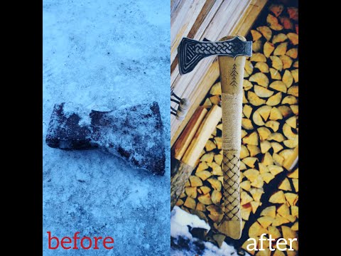 Видео: ДАЛ ВТОРУЮ ЖИЗНЬ ТОПОРУ-GIVED A SECOND LIFE TO THE AX