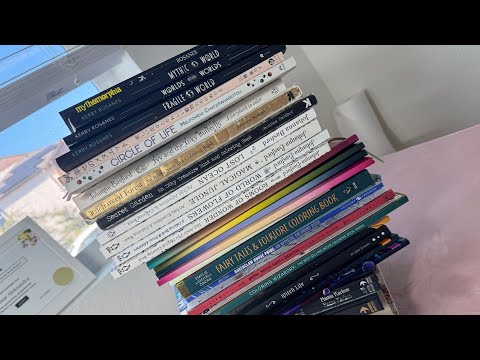 Видео: Вся моя коллекция тематических раскрасок| COLORING BOOKS HAUL COLLECTION| part 1