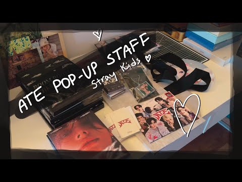 Видео: распаковка стаффа Stray Kids из Кореи, мерч из ATE pop-up || kpop unboxing