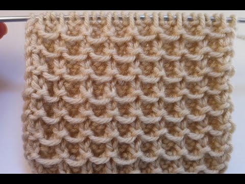 Видео: №95 Узор - сеточка объемная спицами  Для кардигана, шапочки, снуда. Knitting pattern