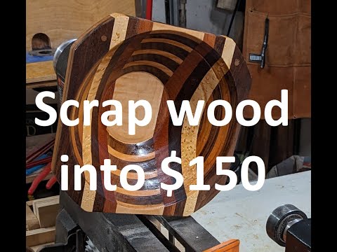 Видео: Превратите древесные отходы в деньги. Превратите доску в миску, которую можно легко продать.
