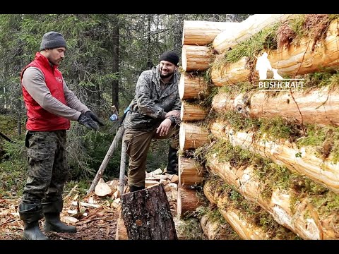 Видео: СТРОИМ ТАЁЖНУЮ ИЗБУ (ЖИЗНЬ В ТАЙГЕ)