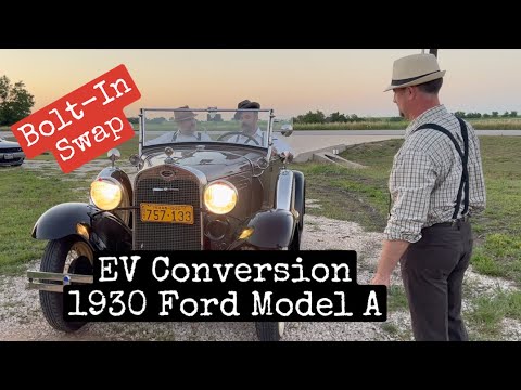Видео: Модель E — полностью электрический родстер Ford Model A 1930 года, переделанный в автомобиль с за...