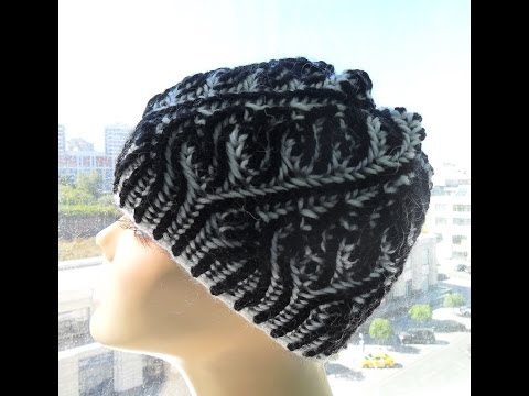 Видео: Шапка спицами Бриошь часть1 (brioche hat) (Шапка #11)