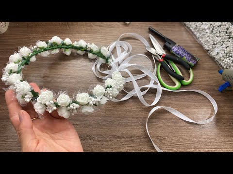 Видео: Віночок до Причастя/Дуже легко/Віночок із трояндочок🥰/Wreath DIY