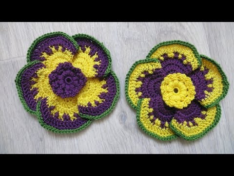 Видео: КРАСИВЫЙ ЦВЕТОК  крючком
