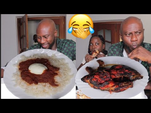 Видео: Когда он пытается вести себя умно АФРИКАНСКАЯ ЕДА МУКБАНГ БЕЛЫЙ РИС И РАГУ С КУРИЦЕЙ мукбанг