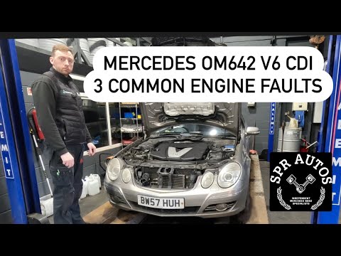 Видео: Mercedes E-Class W211 OM642 v6 CDI. 3 самые распространенные неисправности двигателя, уплотнения ...