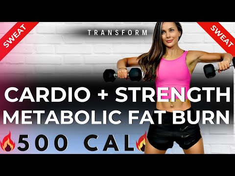 Видео: 50-минутная метаболическая кардио-силовая тренировка + пресс | Похудение, коррекция фигуры с помо...