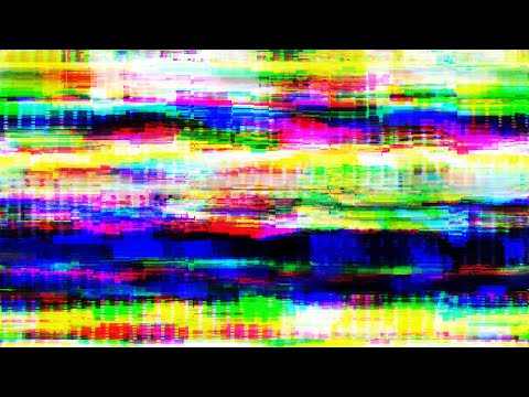 Видео: Цветной фон глитч GLITCH с цифровыми эффектами искажений и повреждений 60FPS