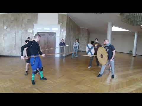 Видео: Семинар по работе с копьем. Работа в строю