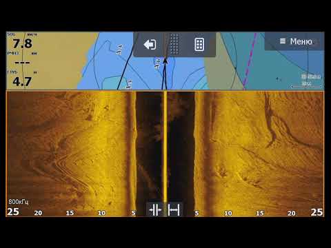 Видео: Side-Scan (боковое сканирование) на Lowrance hds live