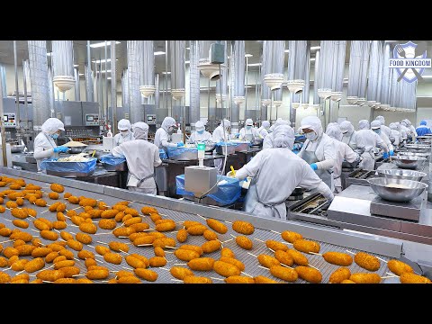 Видео: Как это может быть настолько чистым?! Массовое производство на лучшей корейской фабрике уличной еды