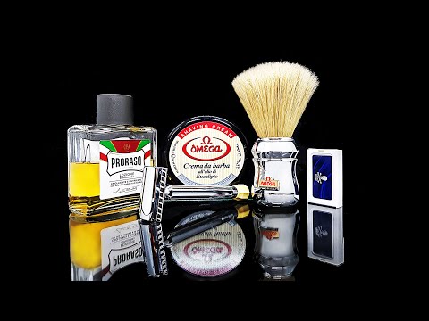 Видео: Бритьё! Omega 10048, Omega Shaving Soap, Merkur progress long, Proraso Sandal, Bluebeards Revenge