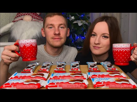 Видео: МУКБАНГ КИНДЕР ЛОМТИКИ С БИСКВИТОМ ЧЕЛЛЕНДЖ ответы на вопросы MUKBANG KINDER SLICES CHALLENGE