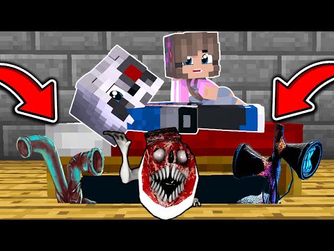 Видео: ПОД КРОВАТЬЮ ПРО СКРЫВАЮТСЯ МОНСТРЫ! ЧТО ПОД КРОВАТЬЮ? СИРЕНОГОЛОВЫЙ vs ТРУБОГОЛОВЫЙ МАЙНКРАФТ SCP