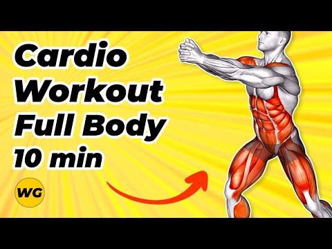 Видео: 10-минутная кардиотренировка всего тела дома (без оборудования) Быстро сжигайте жир