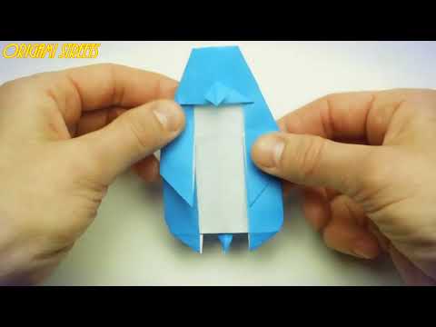 Видео: Как сделать пигвина из бумаги. Оригами
