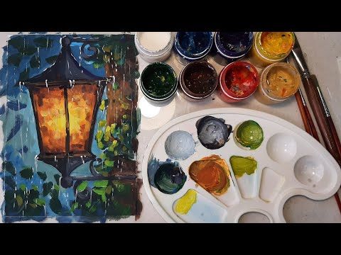 Видео: Малюємо ліхтар +дощ/Paint a  lantern