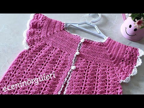 Видео: Вязаный крючком жилет для девочки / Для 2-3 лет