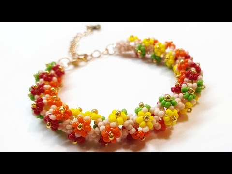 Видео: Bead bracelet/Diy Bracelet/Bracelet/Браслет из бисера/Браслет/Ажурный жгут из бисера/Натали Амапола
