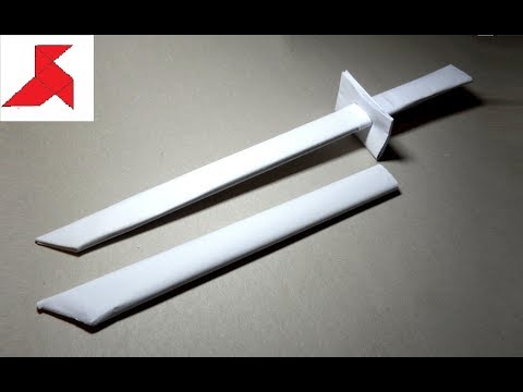 Видео: DIY - Как сделать САМУРАЙСКИЙ МЕЧ с ножнами из бумаги А4