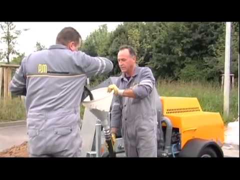 Видео: Штукатурная станция Putzmeister P13. Как правильно запустить и работать