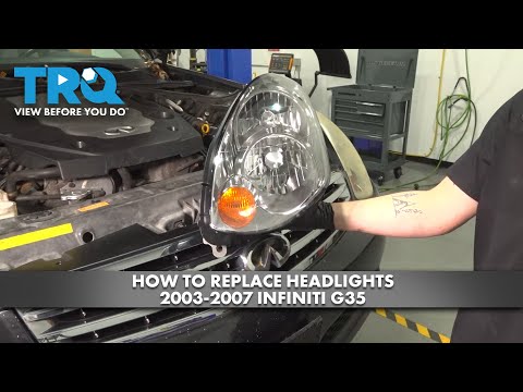 Видео: Как заменить фары Infiniti G35 2003-2007 годов