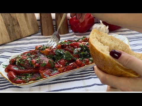 Видео: Очень вкусная закуска из красных перцев