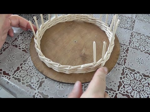 Видео: Плетеный бортик для крышки шкатулки из газетных трубочек
