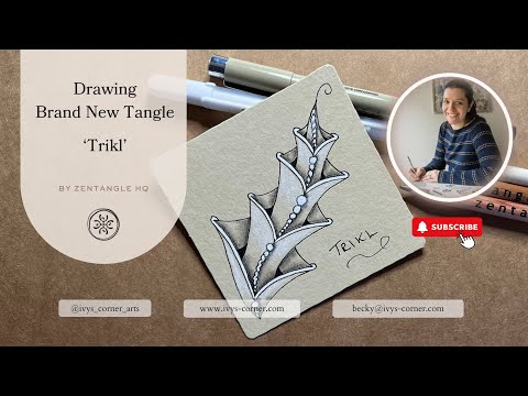 Видео: Как рисовать Трикл | New Zentangle HQ Tangle