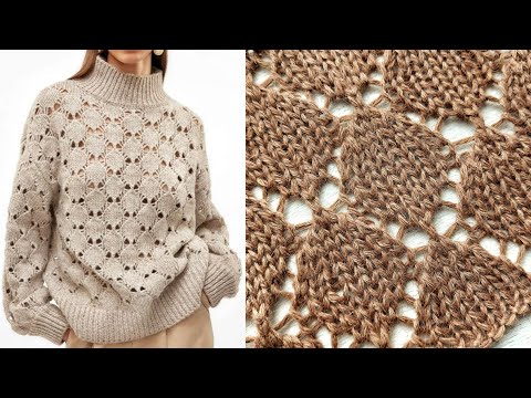 Видео: Красивый ажурный узор свитера от Vero Moda