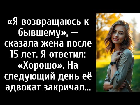 Видео: Я возвращаюсь к бывшему», — сказала жена после 15 лет. Я ответил: «Хорошо». На следующий день