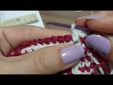 Видео: Попетельный МК на узор "Снежинка". Часть 2. Мозаичное вязание крючком.