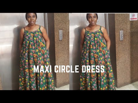 Видео: Как раскроить и сшить платье-макси круглой формы // как сшить летнее платье // платье-клеш кругло...