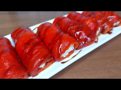 Видео: ВКУСНЕЕ НИЧЕГО НЕ ЕЛА - Рулетики из запеченного перца - Готовлю каждую неделю и НИКАК НЕ НАДОЕСТ