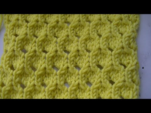 Видео: Вяжем узор ажурная сетка спицами.