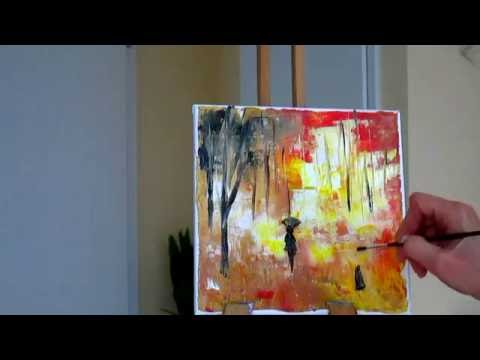 Видео: Мастихин.Как рисовать с помощью мастихина деревья.Уроки живописи и рисования,как рисовать акрилом
