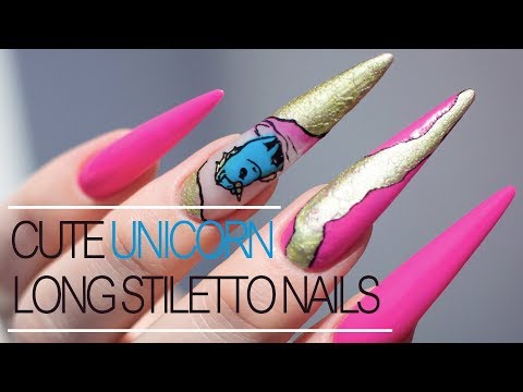 Видео: Идеи Маникюра Для Формы Стилет - Стемпинг Гель-Краской